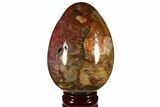 Colorful, Polished Petrified Wood Egg - Triassic #111034-1